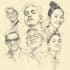 illustrate a romantic family couple portrait