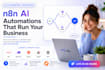 build n8n automation workflows, ai agents, zapier and make automation