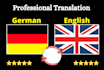 professionally translate english to german and german to english
