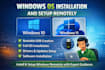 windows os installation support and setup remotely