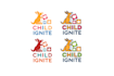 do child care, day care, school, academy, learning logo