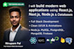 build a react or next js web application with node js