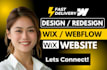 help to design redesign wix website, develop wix landing page wix studio website