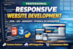 develop a custom website with HTML, CSS, javascript, and python
