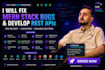 fix mern stack bugs and develop rest apis
