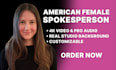 create an american female spokesperson video