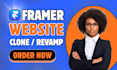 clone framer website duplicate framer website redesign framer website revamp