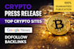 crypto PR distribution on top news sites
