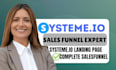 build systeme io sales funnel, online course, design systeme io landing page