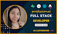 develop ai powered websites, full stack web development