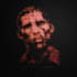 high end glitch portrait or album cover art using digital modulation