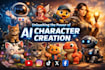 create ai based aniamted stories, characters, cartoons videos