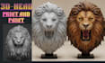 3d model, print and hand paint your custom 3d head bust, face, stl file fix