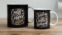 do custom typography coffee mug design or coffee mug design