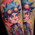 create unique newschool, cartoony tattoo design