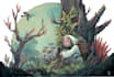draw a fantasy illustration in a definite style
