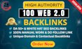 boost your google ranking with 100 high da manual web 20 backlinks safely