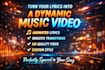 create a professional animated song handwriting lyrics video rap edm rock song