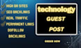 publish high da technology guest post with SEO backlinks