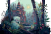 make a fantasy illustration in a definite style