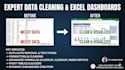 do expert data cleaning advance formulas and excel dashboard