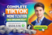 complete tiktok account monetization organically