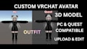 create a custom vrchat avatar optimized for PC and quest