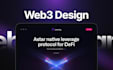 design a web3 UI UX design for crypto, blockchain and ai projects