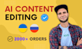 humanize and edit ai content to sound professional