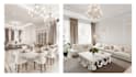 luxury neoclassical living room design and 3d visualization