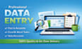 do accurate data entry, copy paste and web research