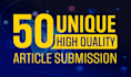 do 50 unique article submissions contextual backlinks off page SEO