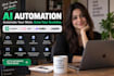 build ai automation, ai agents, n8n, make and zapier workflows