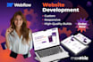 develop a custom webflow website