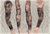 do realism black and grey fullsleeve tattoo design