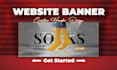 create professional website banner and social media header