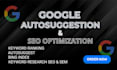 do seo optimization, bing, website ranking and autosuggestion