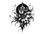 custom an abstract black tattoo design