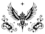 create a black and white tattoo design