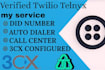 set up twilio telnyx sip trunk auto dialer twilio voip inbound outbound 3cx