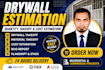 do accurate drywall quantity takeoff and cost estimation