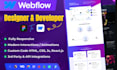 clone webflow website, design webflow landing page, figma to webflow