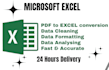 do excel formatting, cleaning and analysing data