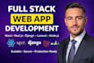 develop full stack web app mern react nextjs node django expert