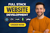 build custom full stack website front end, backend developer