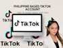create philippine based tiktok account