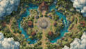 create a jaw dropping fantasy, board game, or dnd map illustration