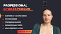 human ugc spokesperson french spokesperson british spokesperson selfie video