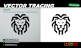 redraw your pixelated image into clean solid color vector