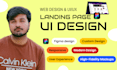 design a unique and creative website landing page UI